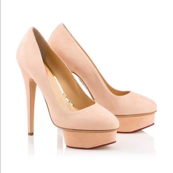 Charlotte Olympia Dolly Suede Blush sz. 41 (NWT) - Picture 4 of 8